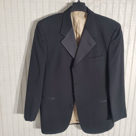 CHAPS RALPH LAUREN TUXIDO BLACK LONG SLEEVE SIZE 41R - Picture 1 of 6